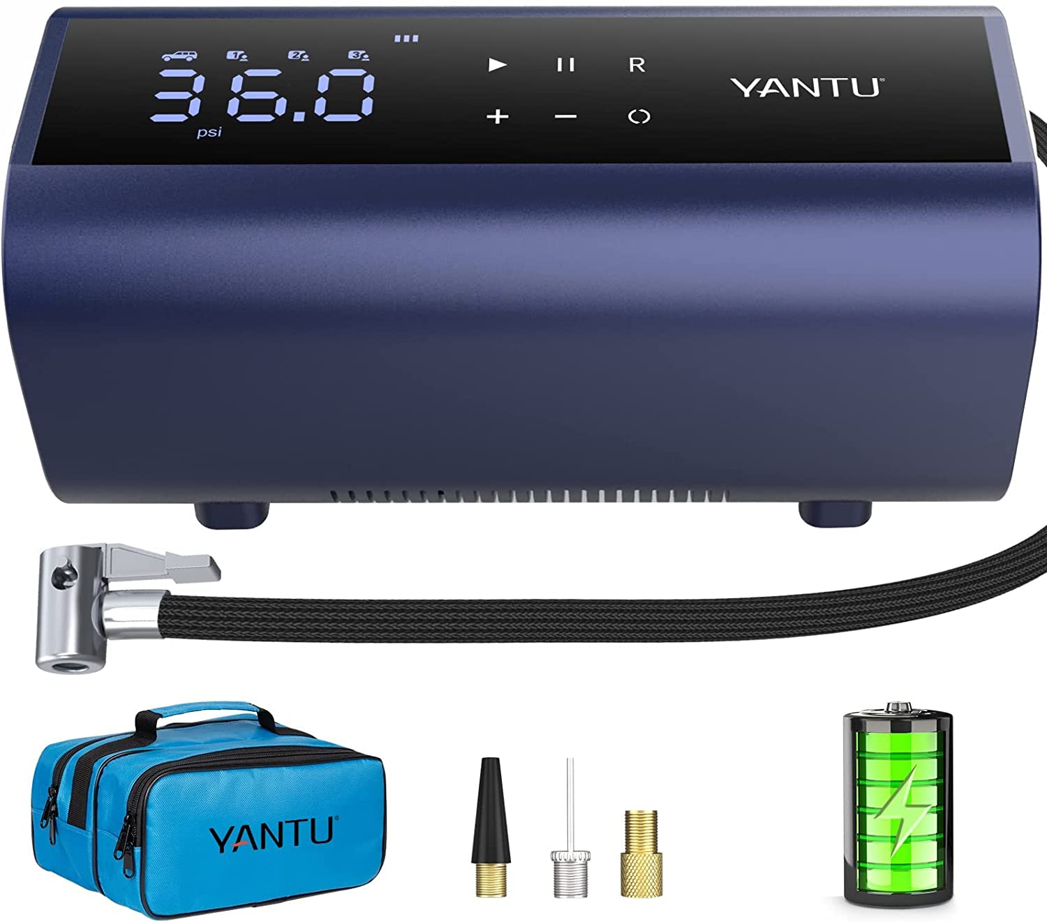YANTU Cordless Tire Inflator Portable Air Compressor